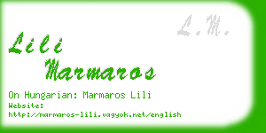 lili marmaros business card